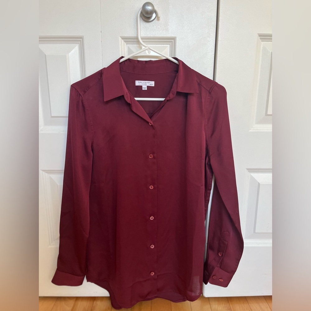 EQUIPMENT Rich Red Collared Shirt